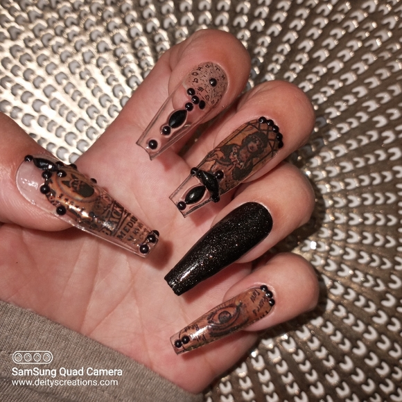 Tarot card,psychic,fortune teller,witchy,Gothic, zodiac,Wiccan,nails pPN21 - Picture 5 of 5